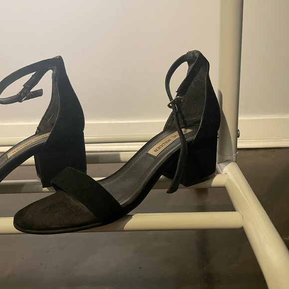 STEVE MADDEN Irene-M Black Suede Heels - Picture 3 of 7